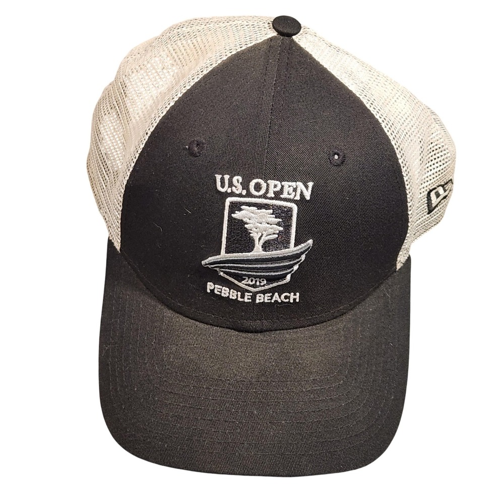 U.S. Open Pebble Beach Hat Cap Snap Back Mens One Size Black White Golf New Era